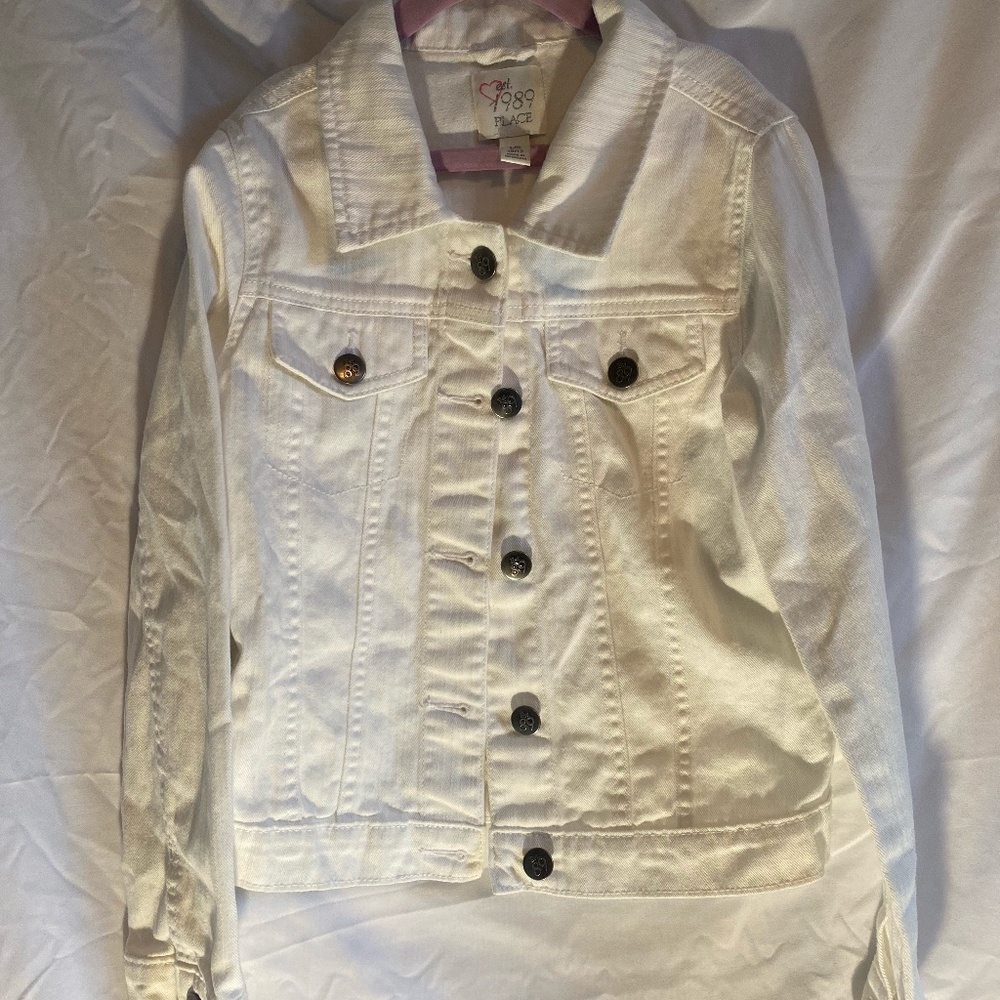 Childrens Place White Jean Jacket